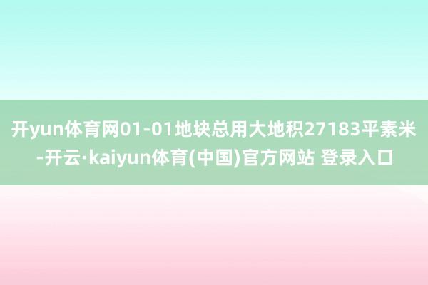 开yun体育网01-01地块总用大地积27183平素米-开云·kaiyun体育(中国)官方网站 登录入口